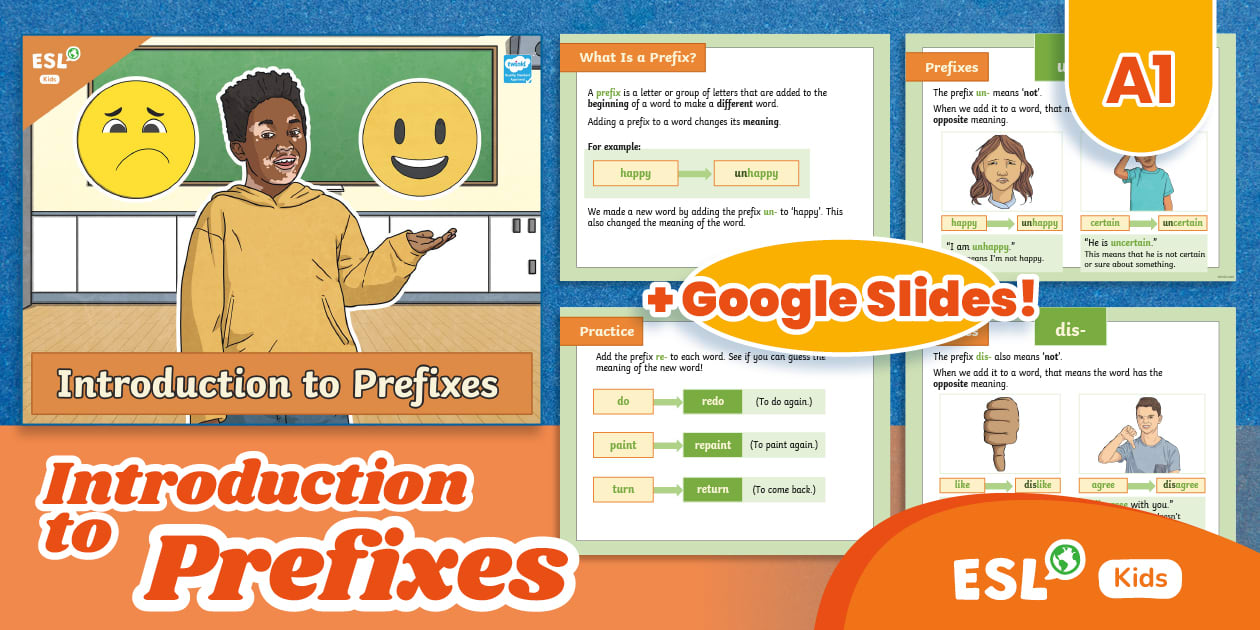 ESL Introduction to Prefixes Lesson [Kids, A2]
