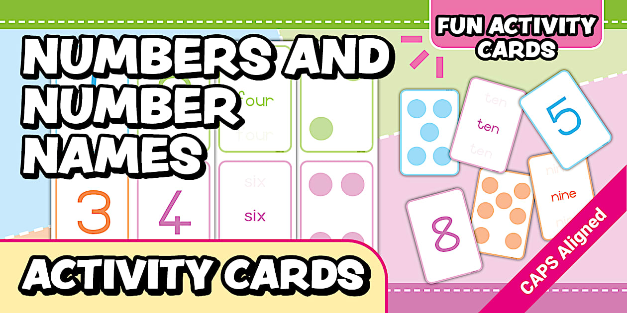 Maths - Number Names and Numbers - Activity Cards 1-10