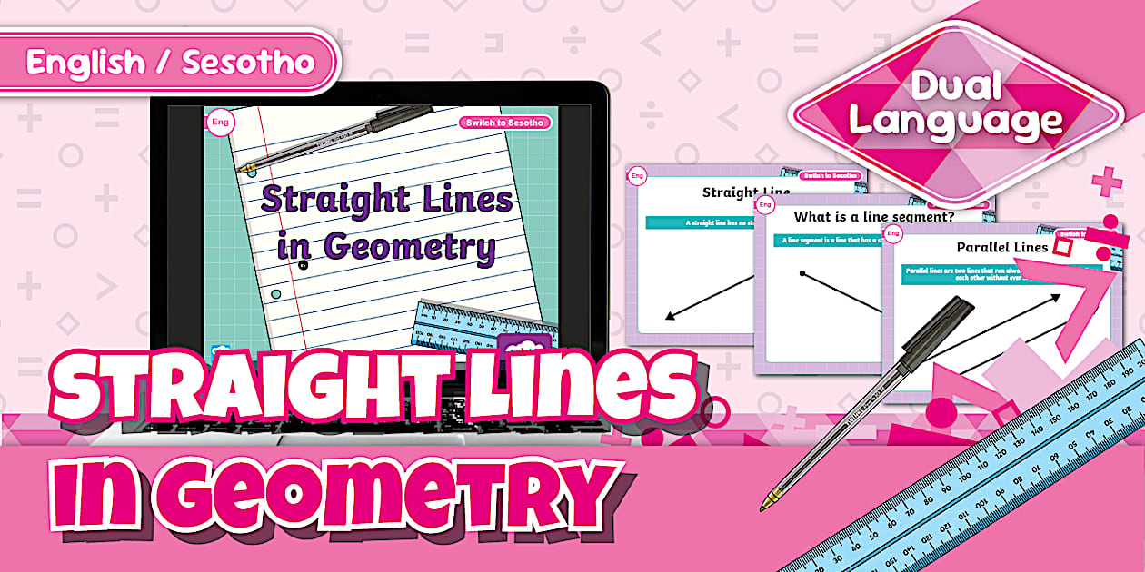 Grade7 -Maths -Term 4 -Straight Lines in Geometry PowerPoint