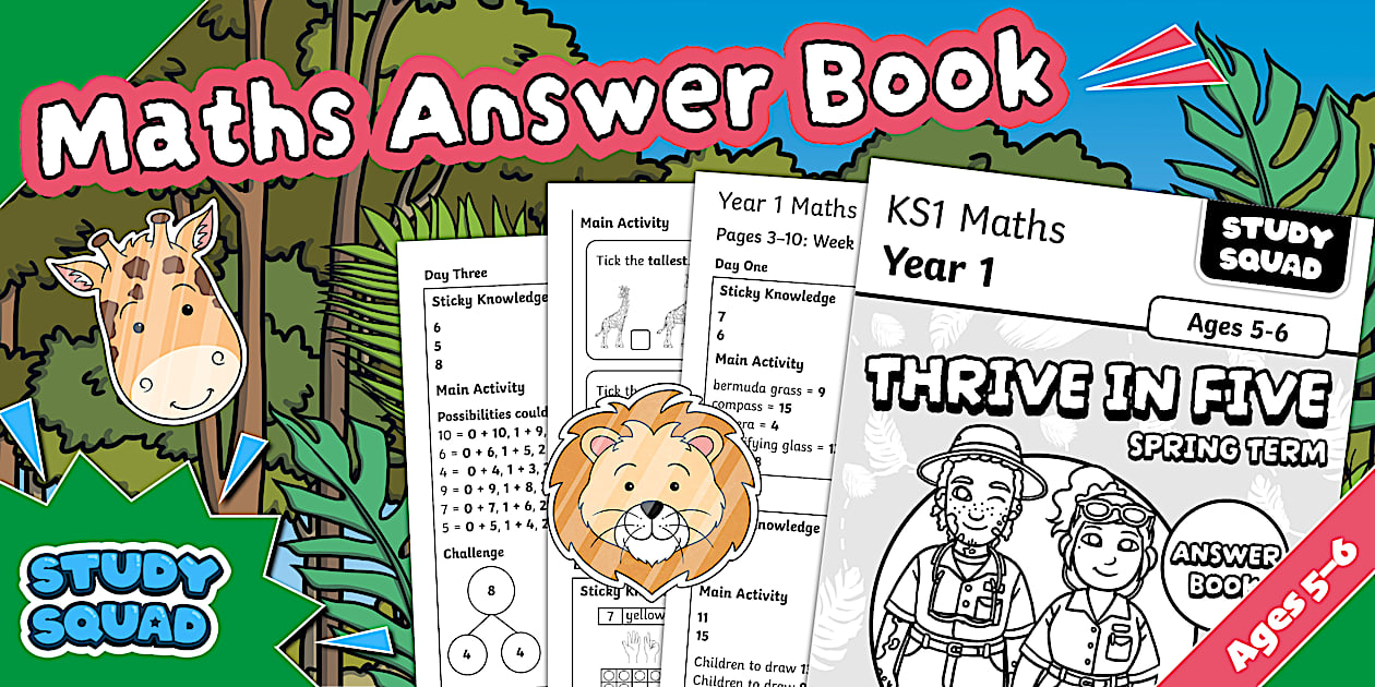 👉 Study Squad Thrive in Five Year 1 Maths Spring Answer Book