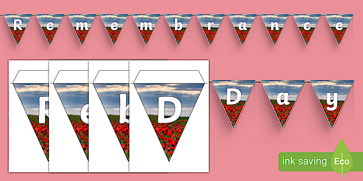 Remembrance Day Display Bunting (l'enseignant a fait)