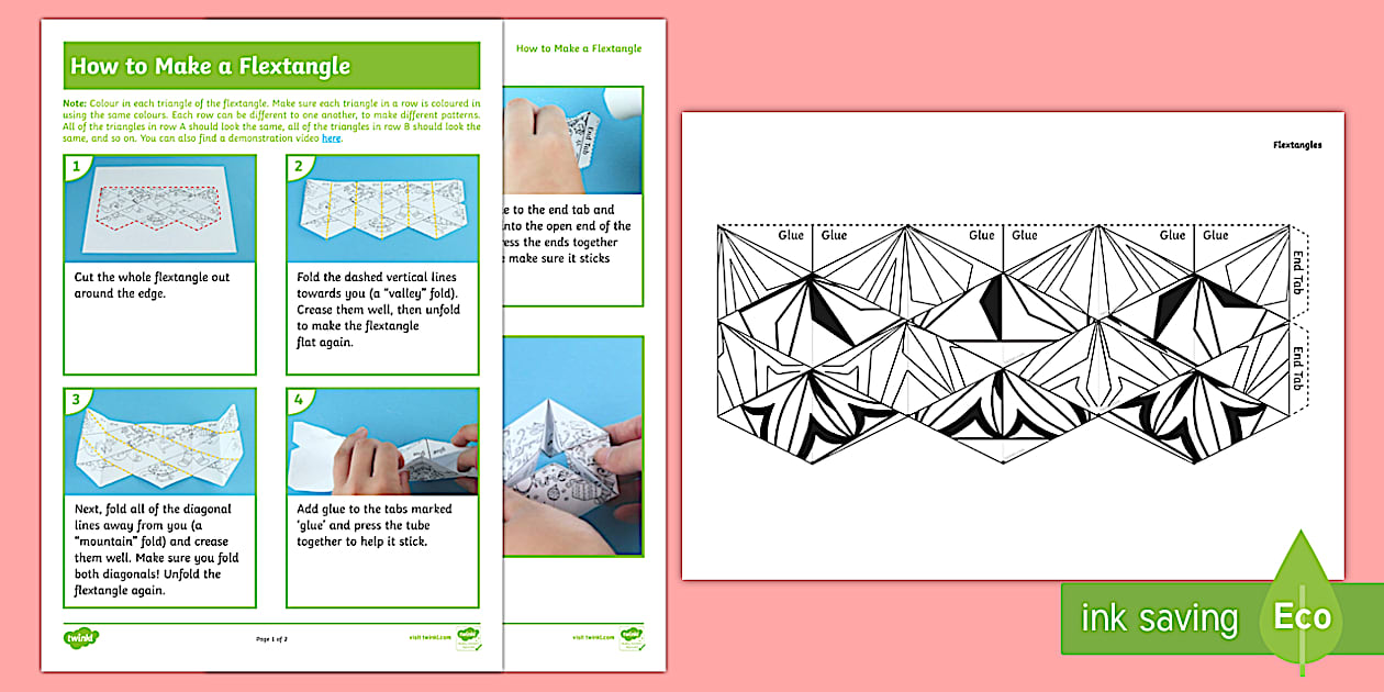Flextangle Tutorial Easy Patterned Flextangle Paper Craft | Paper Craft Activity