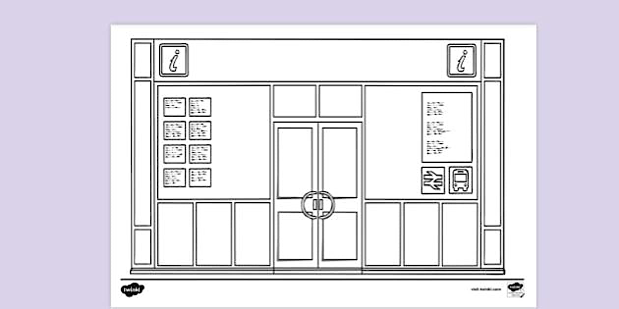 Tourist Colour In tourist office Colouring | Colouring Sheets