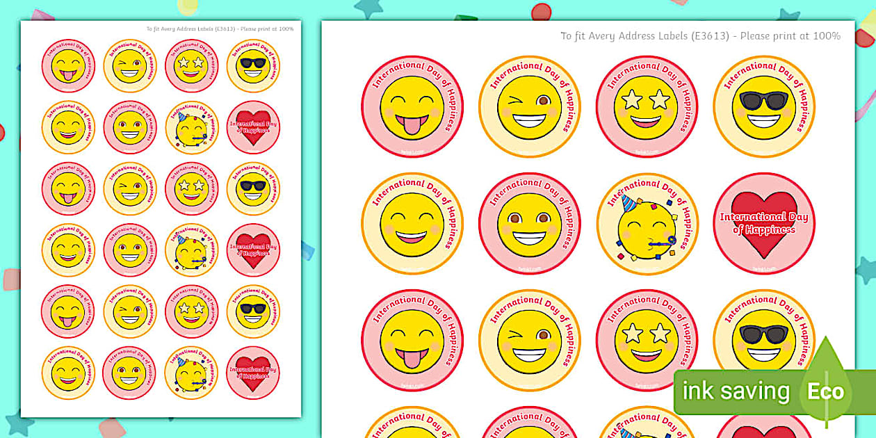 International Day of Happiness Stickers (teacher made)