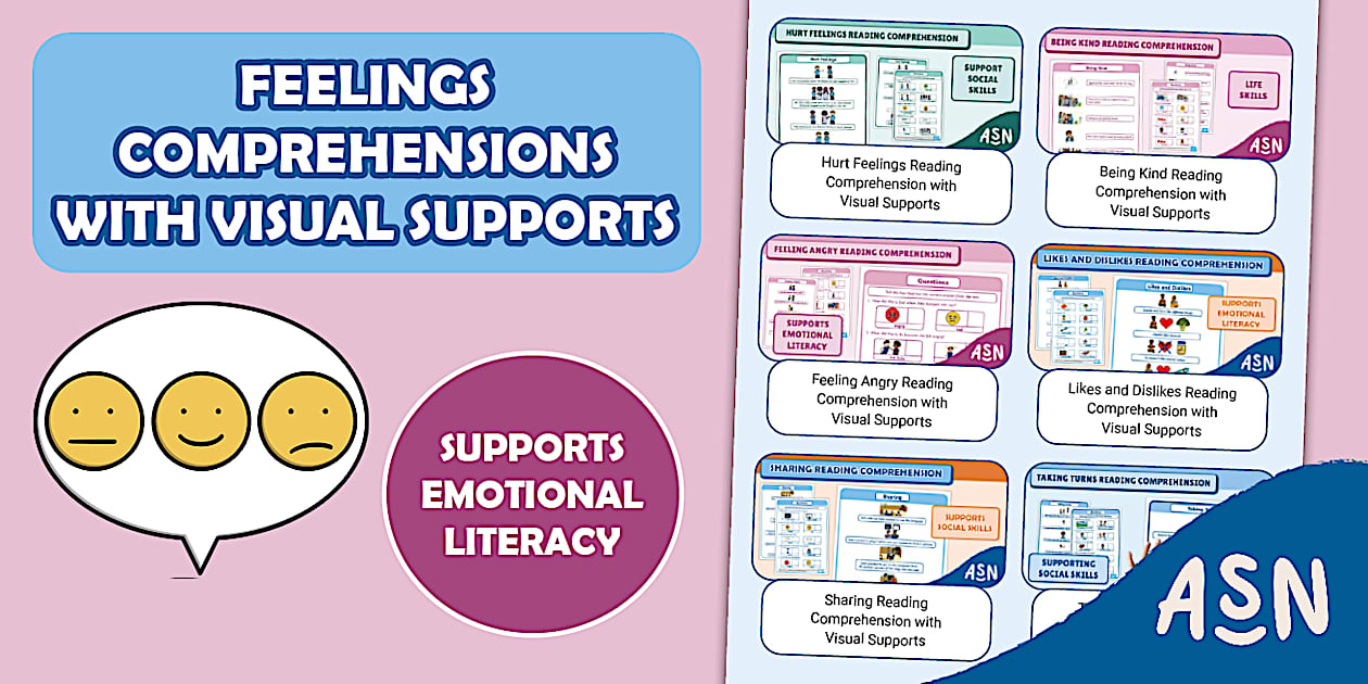 Feelings Reading Comprehensions with Visual Supports Pack