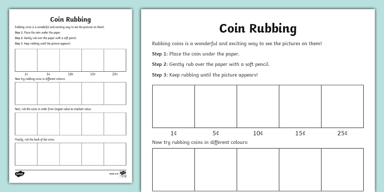 The Bahamas Coin Rubbing Worksheet