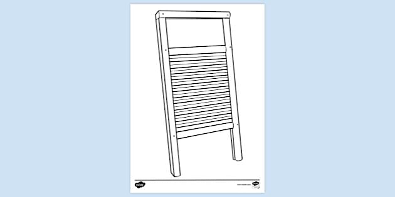 Washboard Colouring | Colouring Sheets (teacher made)