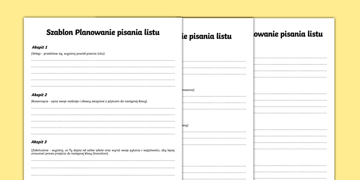 Sprawdzian Klasa 4 Pisanie Listu