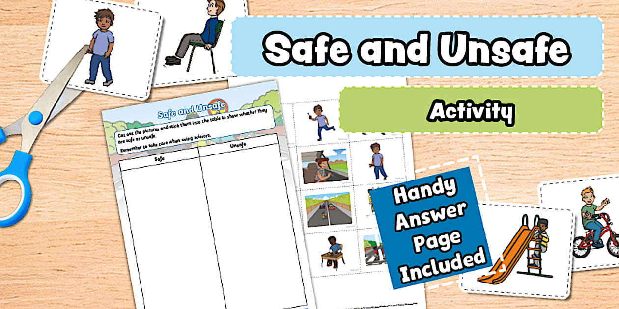 Safe and Unsafe Sorting Activity - KS1 Twinkl PSCHE