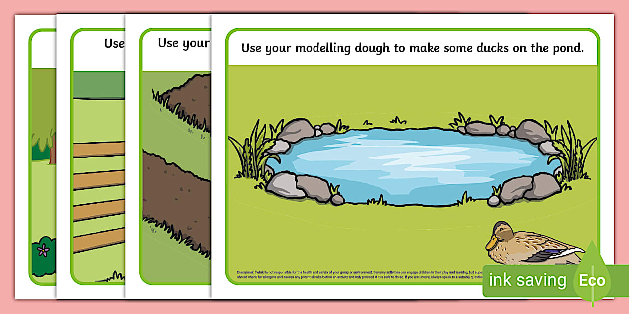 Editable On the Farm Themed Modelling Dough Nursery Play Mats