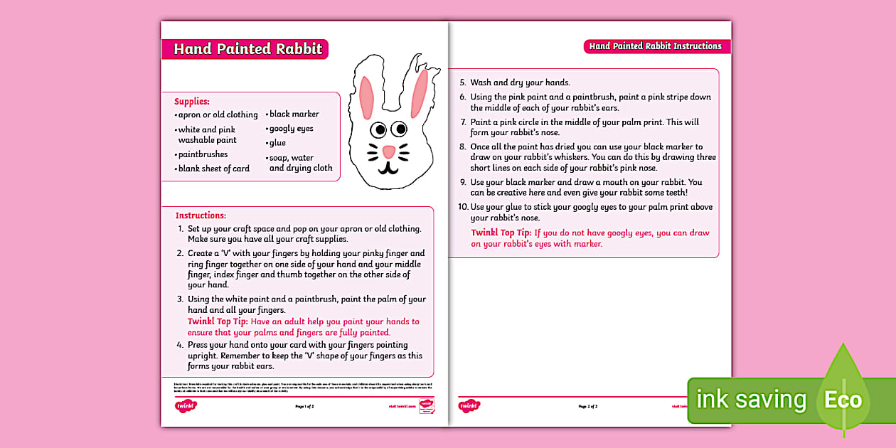 Hand-Painted Rabbit Craft