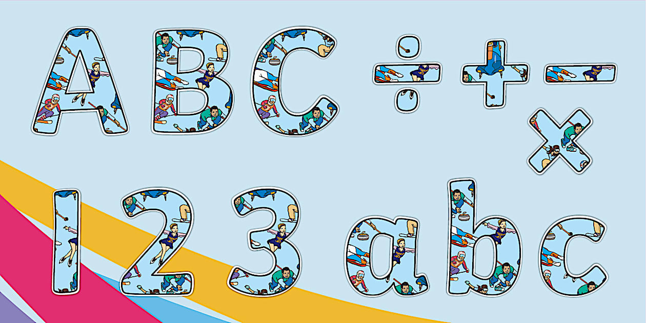 Winter Sporting Event Themed Display Lettering - Twinkl
