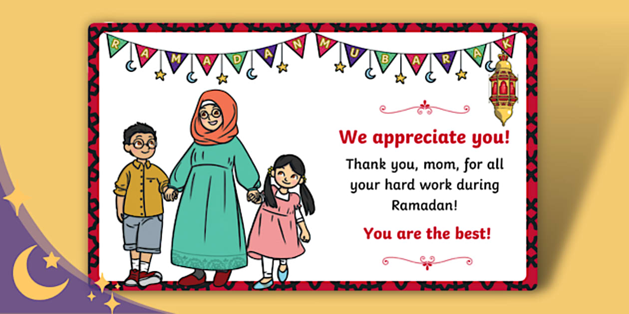 Certificate of Appreciation for My Mother Ramadan Certificate