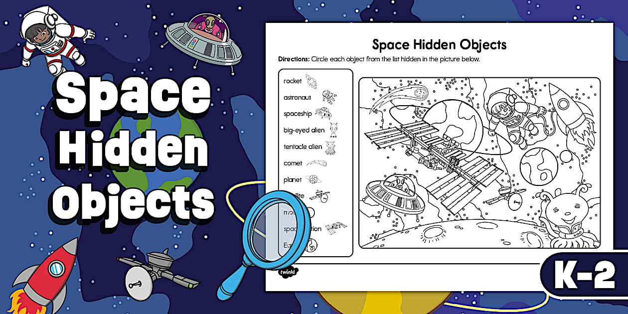 Space Hidden Objects Activity