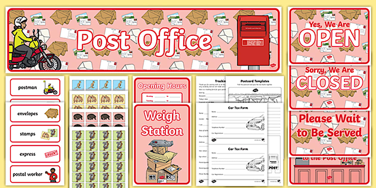 The Post Office Printables | Play Set | Early Learners