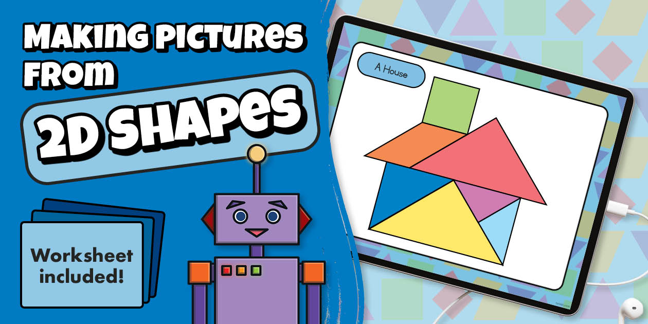 2D Shapes - PowerPoint: Copy Pictures Made with 2D Shapes