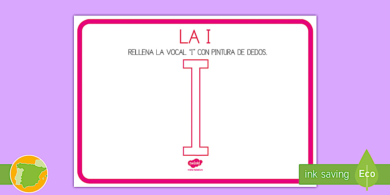 Ficha de actividad: Rellena la vocal I - Twinkl