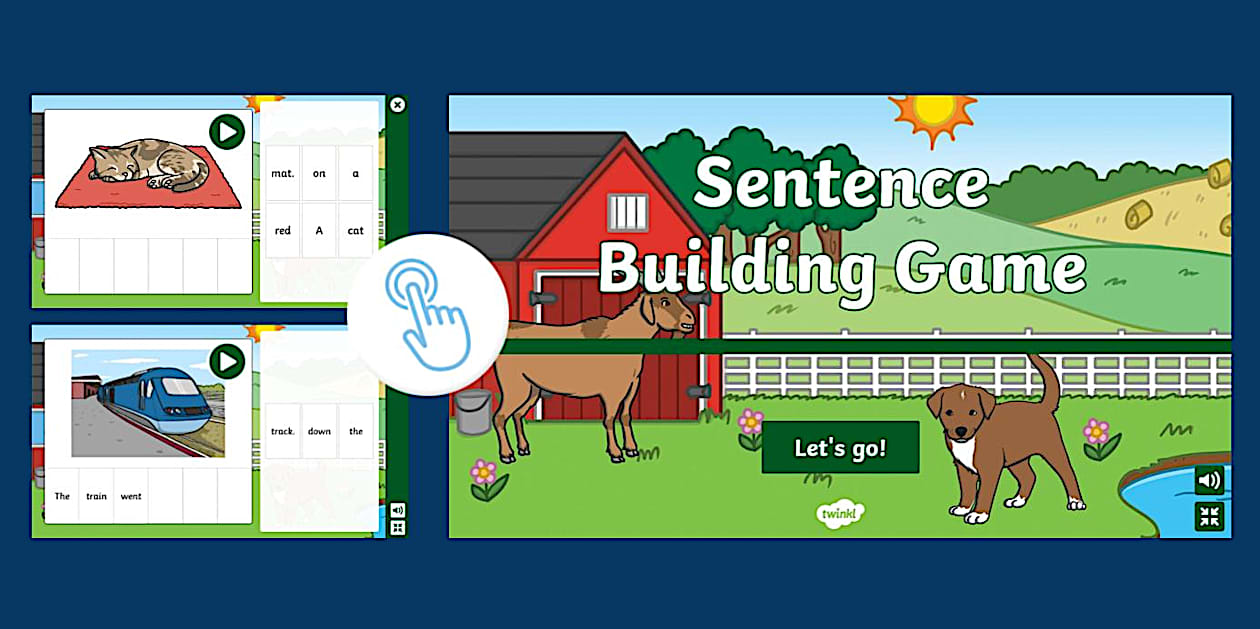 Sentence Building Interactive Game Twinkl (TeacherMade)