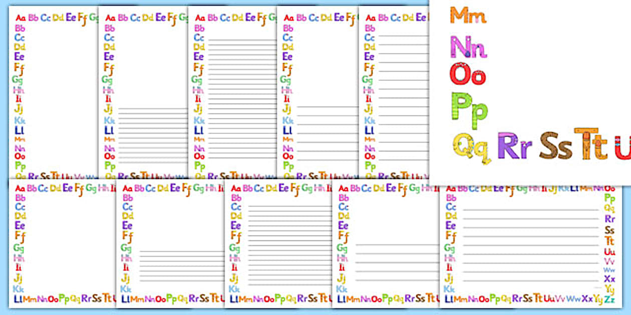 Black and White Monster Alphabet Page Borders - Twinkl
