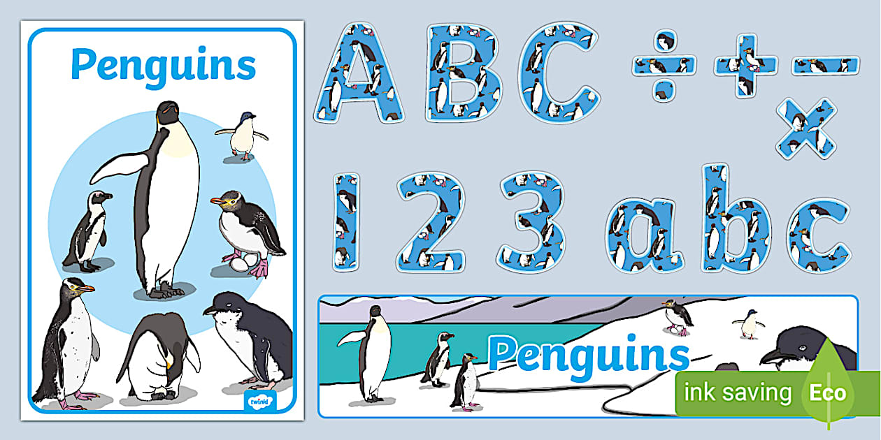 Penguins Display Pack (teacher made) - Twinkl