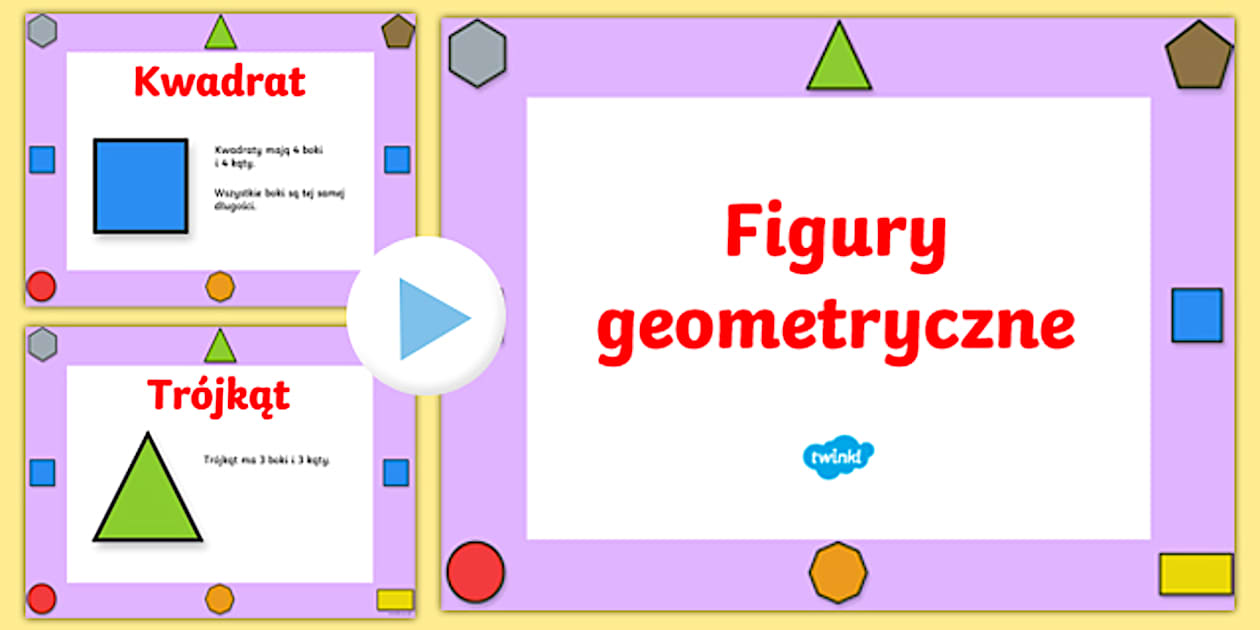 Wlasnosci Figur Plaskich 1 Gimnazjum Sprawdzian Figury Geometryczne na Płaszczyźnie | Prezentacja PowerPoint