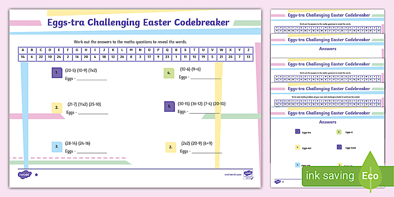 Eggs-tra Challenging Easter Codebreaker (Teacher-Made)