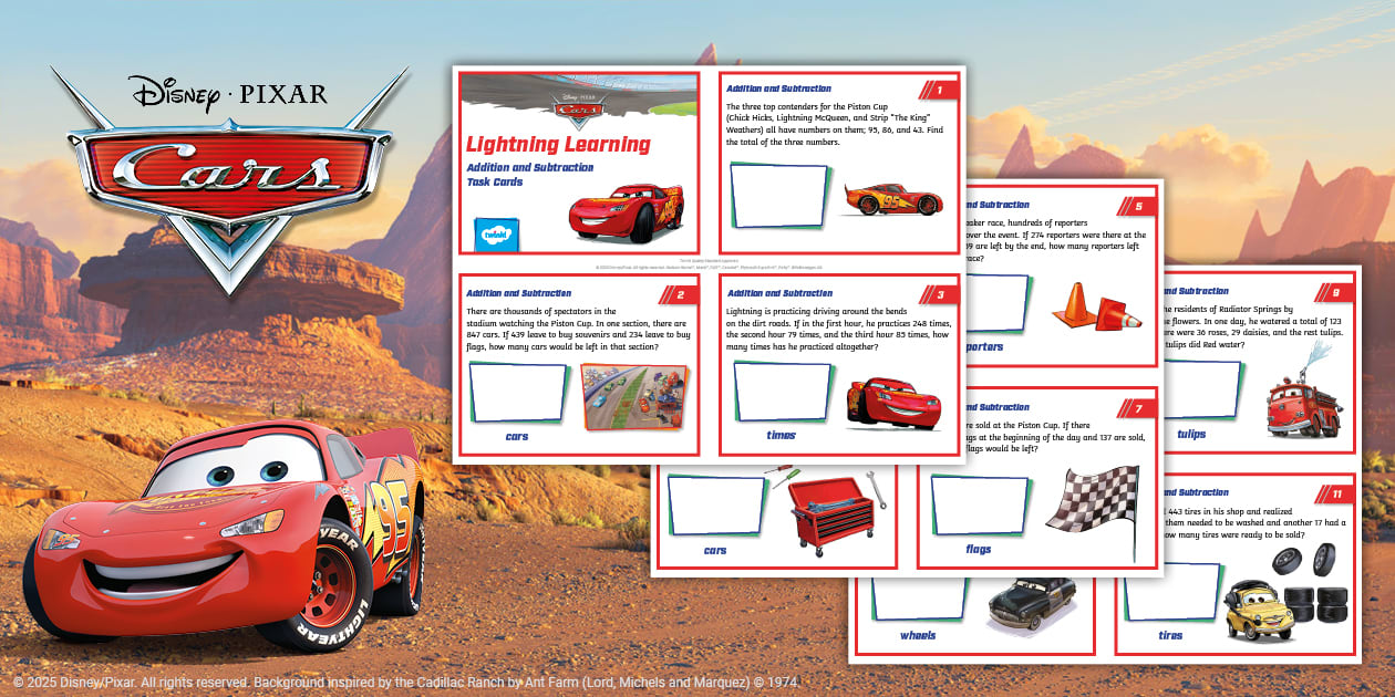 Cars: Lightning Learning Addition and Subtraction Math Cars: Lightning Learning Addition and Subtraction Math