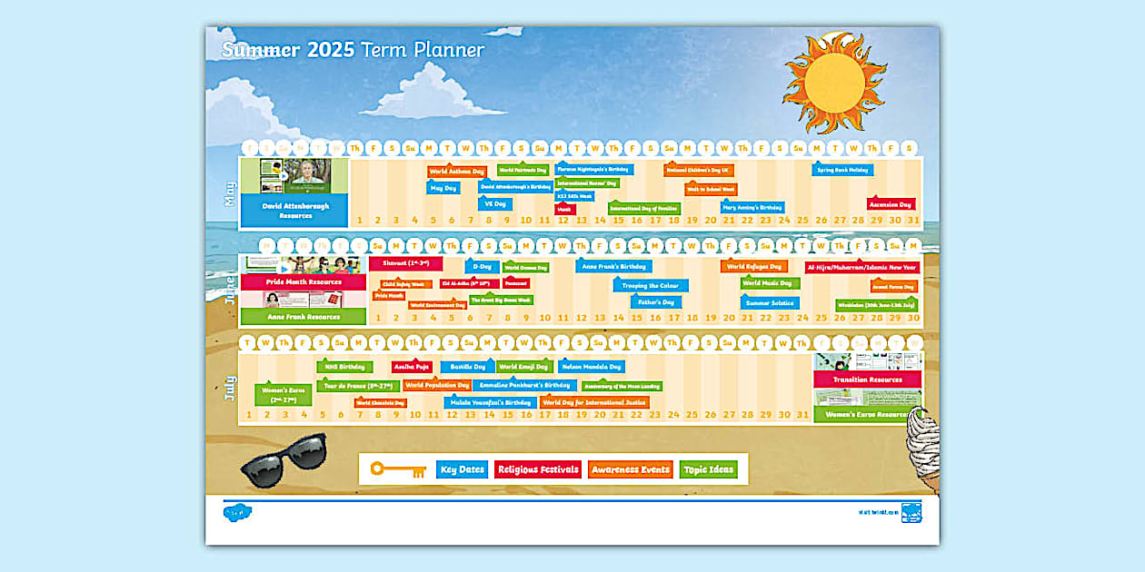 Summer Term 2025 Display Calendar Twinkl KS2 Twinkl