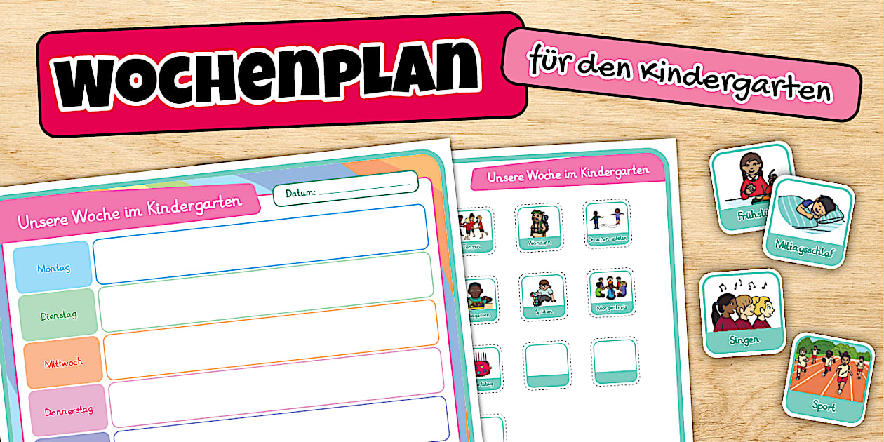 Wochenplan Kita Vorlage