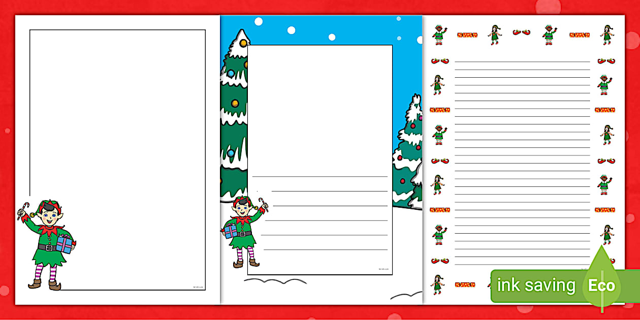 Elf Page Borders Christmas Learning Resources Twinkl