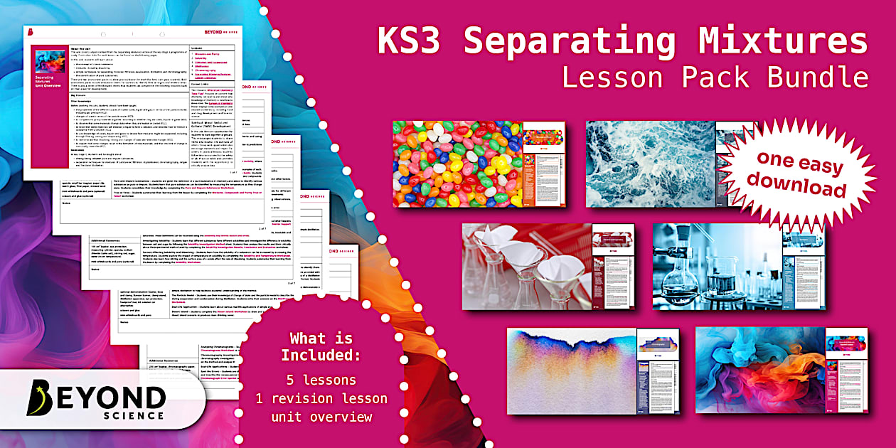 Separating Mixtures Lesson Pack Bundle | KS3 Beyond Science
