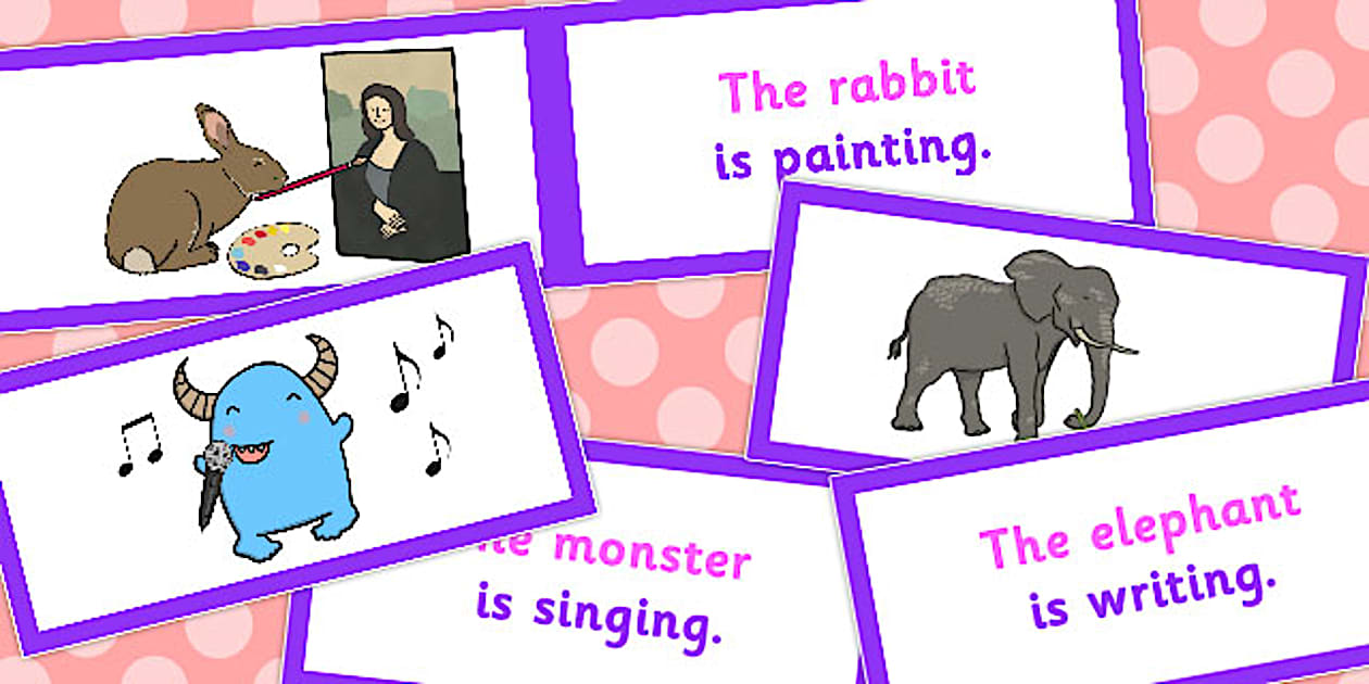 SV Picture Description Cards Unusual Sentences - Twinkl