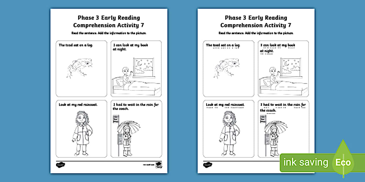 Phase 3 EYFS Reading Comprehension Activity 7 - Twinkl