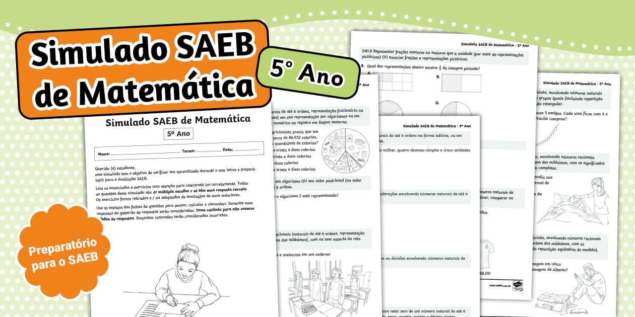 Simulado SAEB de Matemática para 5º Ano
