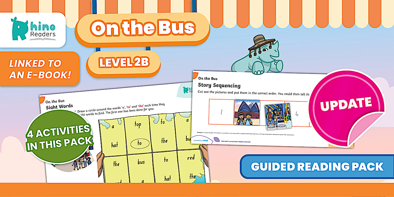 Level 2b On the Bus Guided Reading Pack