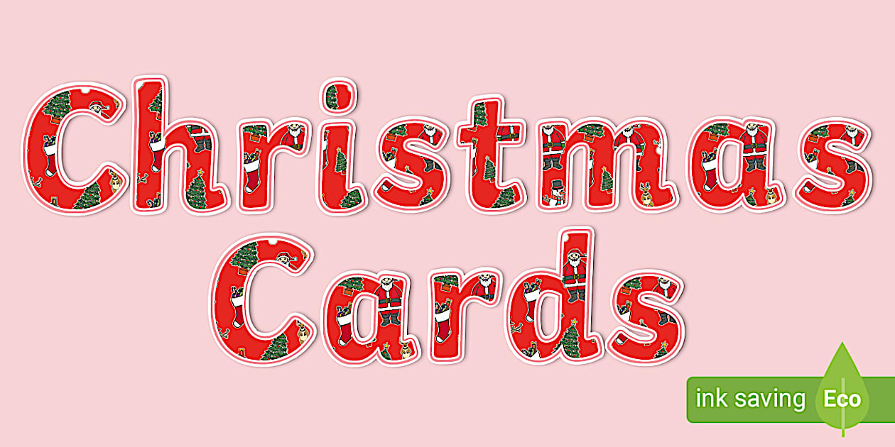 Christmas Cards Lettering - KS1 (teacher made) - Twinkl