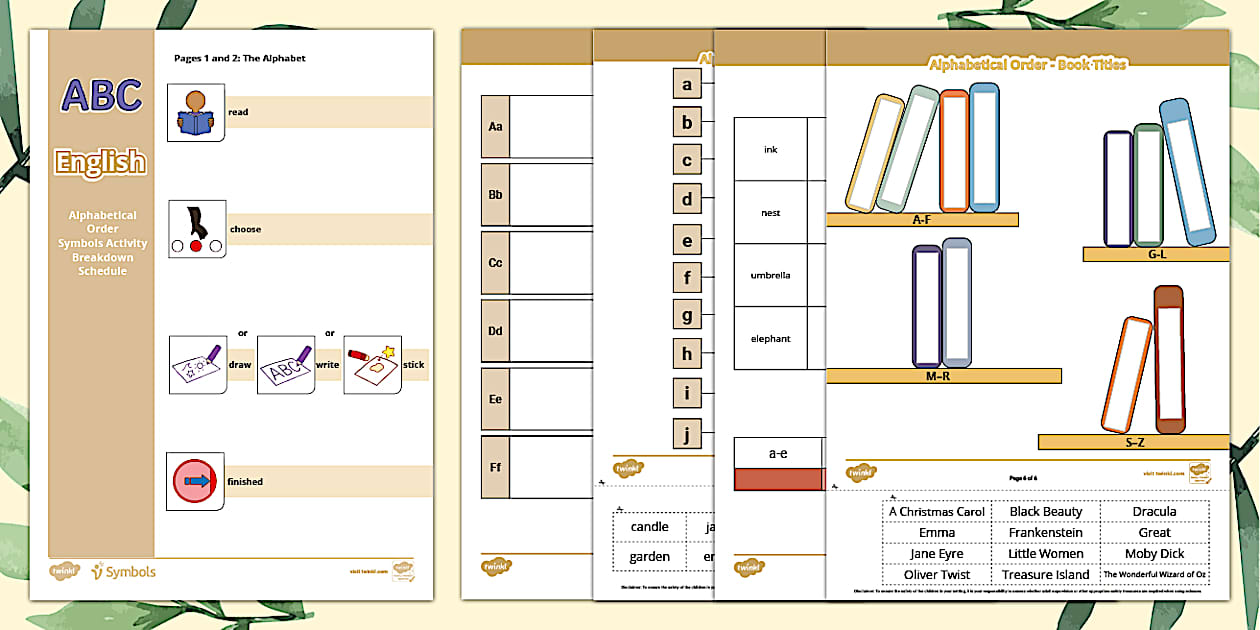 SEND KS3 Structured Steps Alphabetical Order Pack SEND KS3 Structured Steps Alphabetical Order Pack