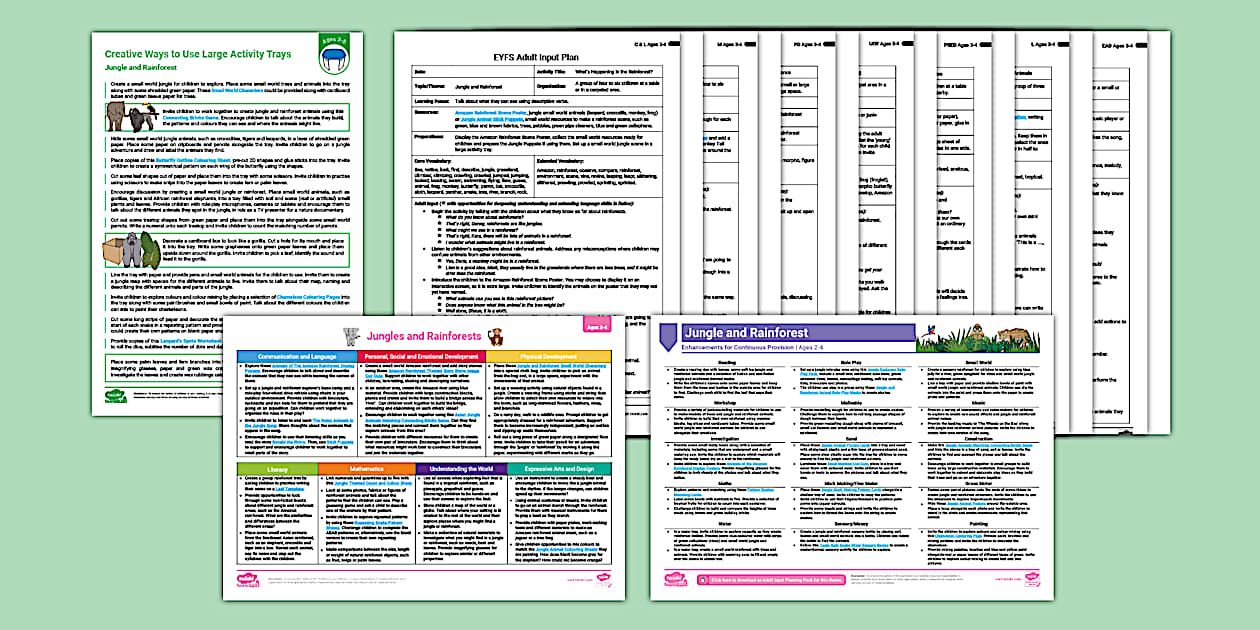 EYFS Ages 3-4 Jungle and Rainforest Bumper Planning Pack