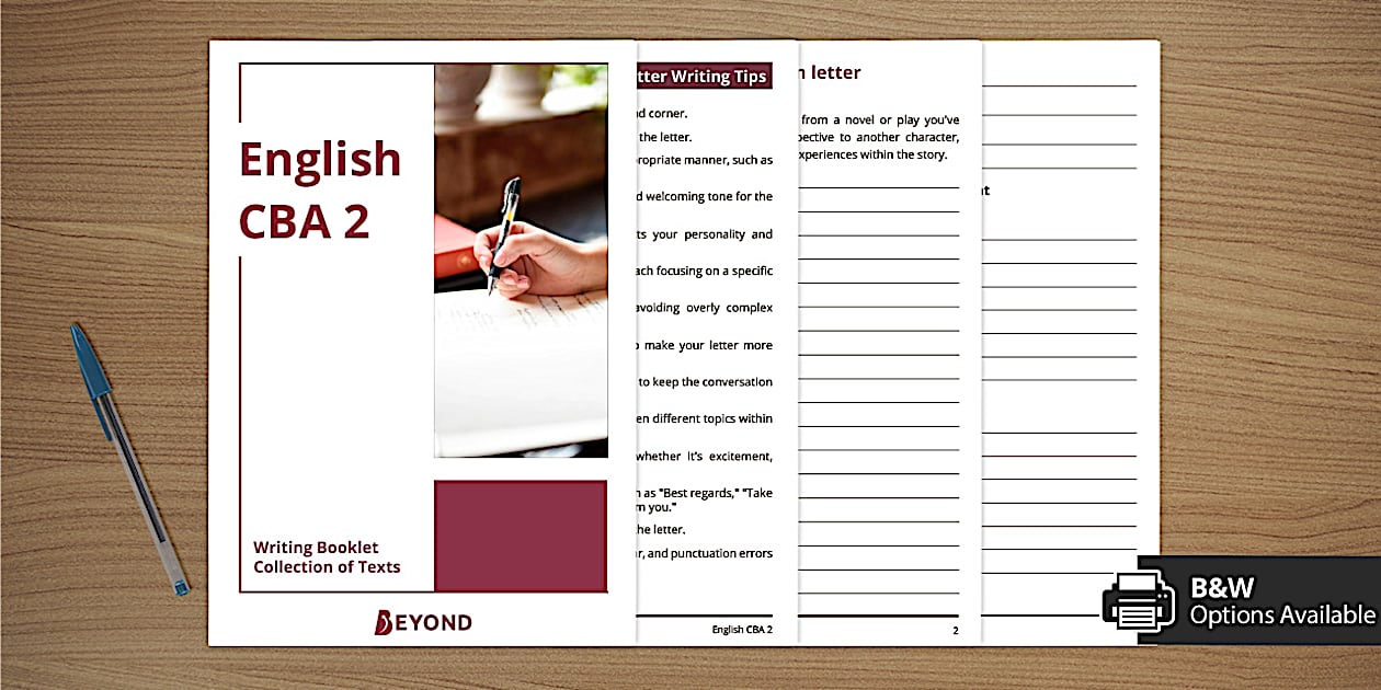English CBA 2 Writing Booklet | CBA | Twinkl (teacher made)