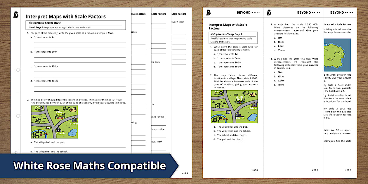 👉 Interpret Maps with Scale Factors (Teacher-Made)