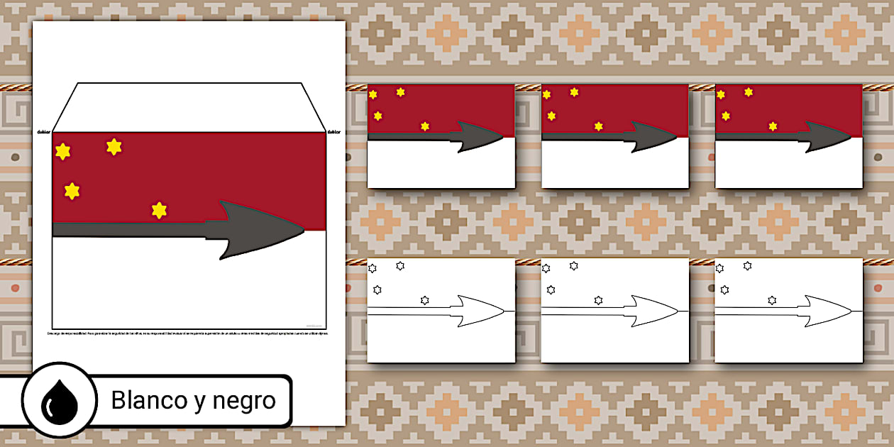 Banderines Reycin Pueblos Originarios | Banderín | Selk'nam | Chile | Historia
