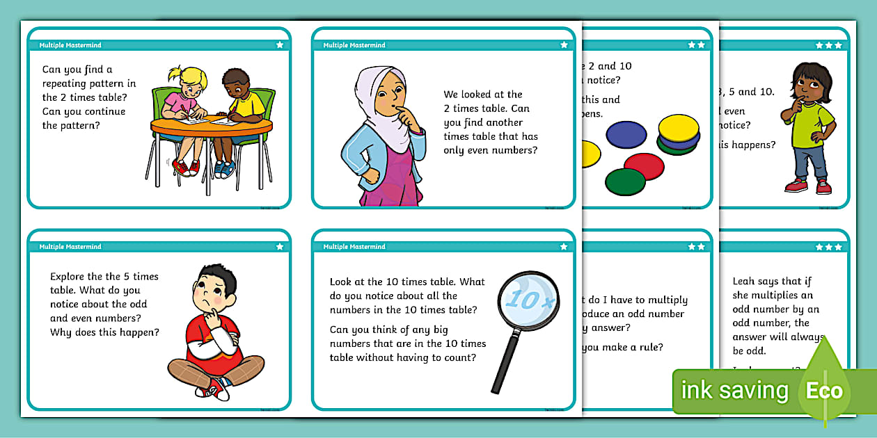 Exploring Patterns in the 2, 5 and 10 Times Tables Differentiated ...