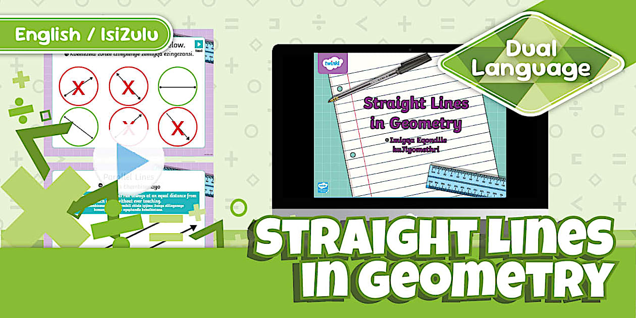 Straight Lines in Geometry PowerPoint