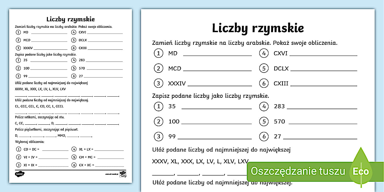 Kartkówka Cyfry Rzymskie Klasa 5 Liczby rzymskie karta pracy | Cyfry rzymskie test - Twinkl