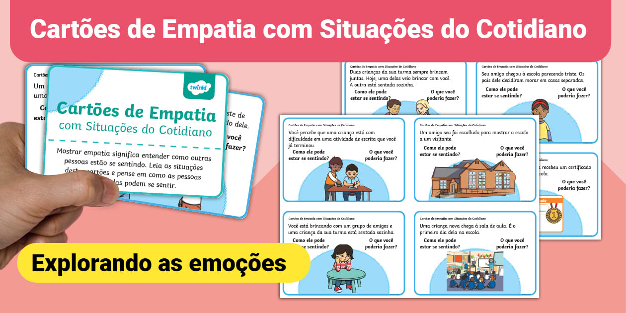 Cartões de Empatia com Situações do Cotidiano