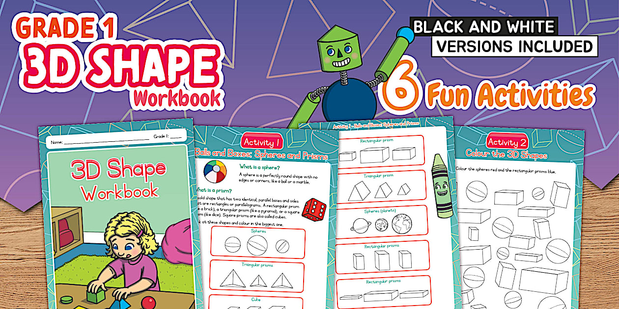 Grade 1- 3D Objects Workbook Term 3 (CAPS Aligned)
