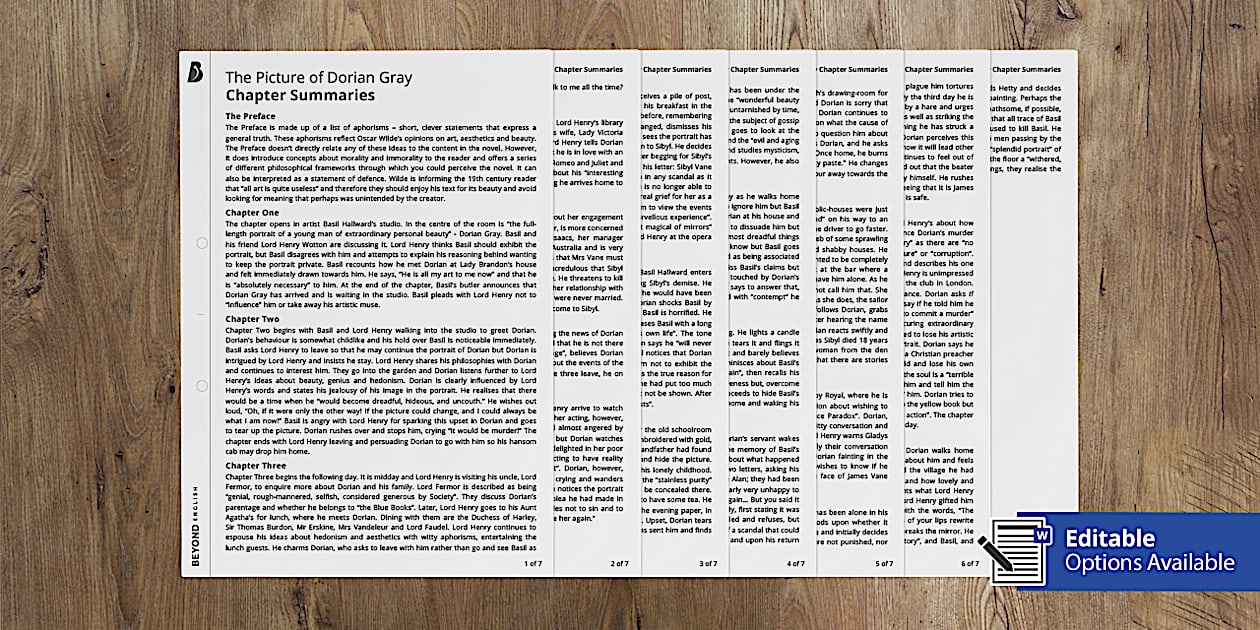 The Picture of Dorian Gray Chapter Summary | Beyond English