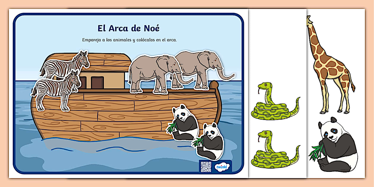 Actividad de emparejar el Arca de Noé