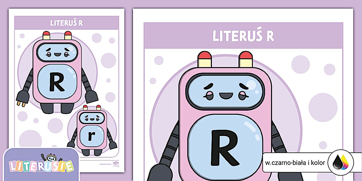 R I R Literuś R i r | Plakat | Gazetka ścienna (profesor hizo)