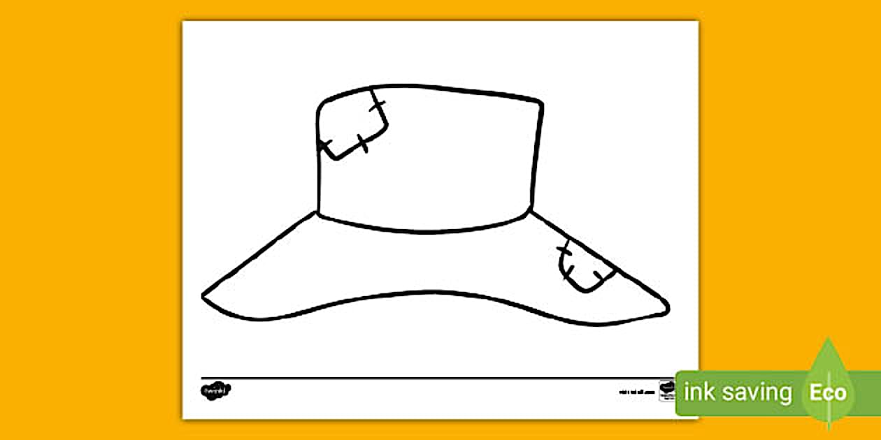 Scarecrow Hat Template Printable Coloring Pages Twinkl